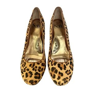 Sofft Broadway Leopard Horse Hair Heels Shoes Women's 7.5M Classy Comfortable